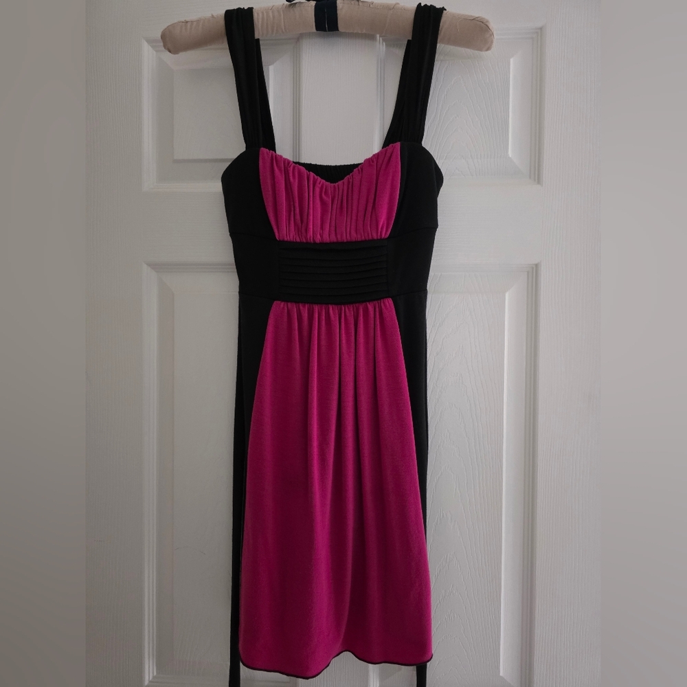 Elegant Long Top in Pink and Black